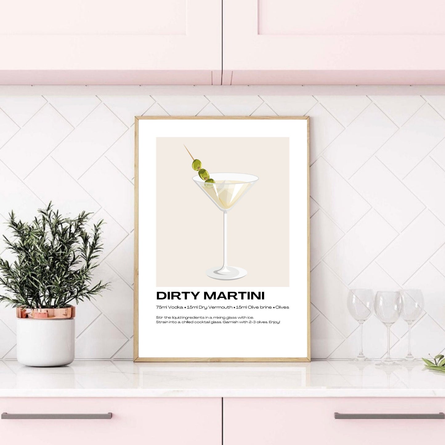Dirty Martini Cocktail Print