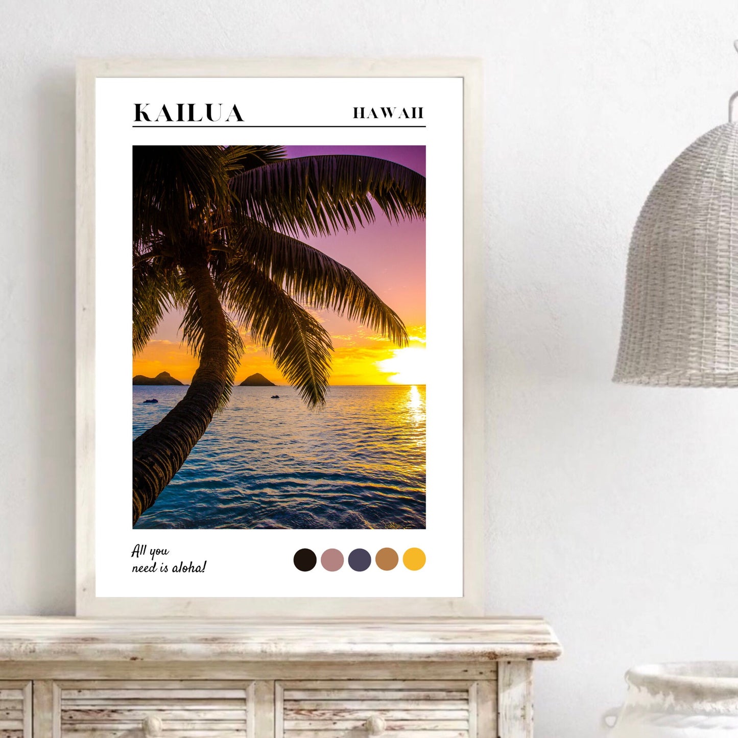 Kailua Hawaii Sunset Print