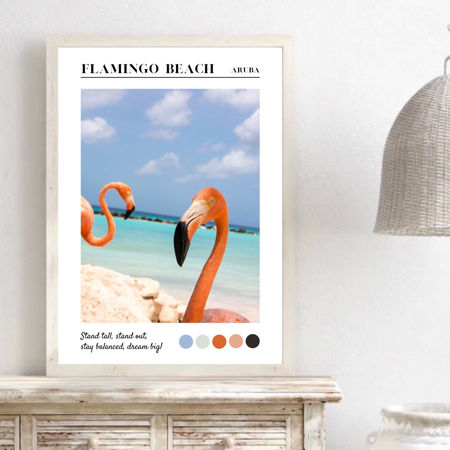 Flamingo Beach Aruba Print