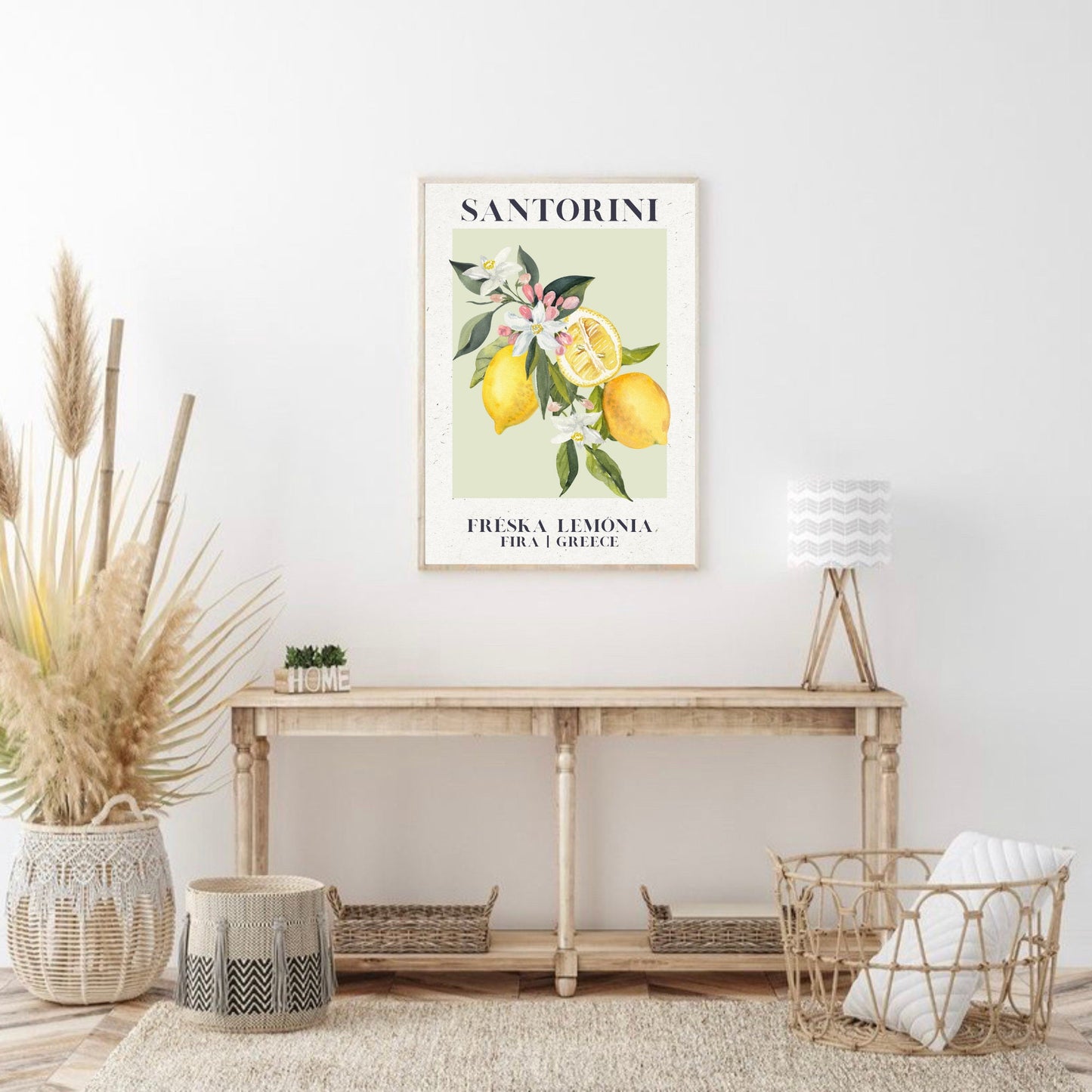 Santorini Citrus Fruit Print
