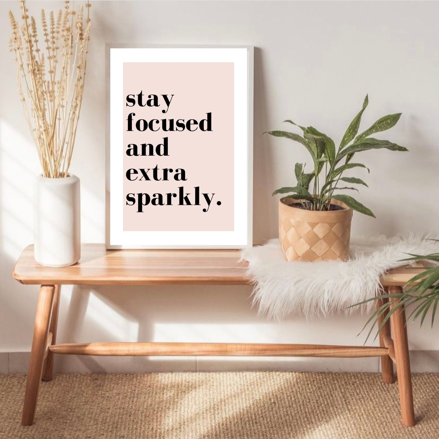 Stay Focused And Extra Sparkly Print