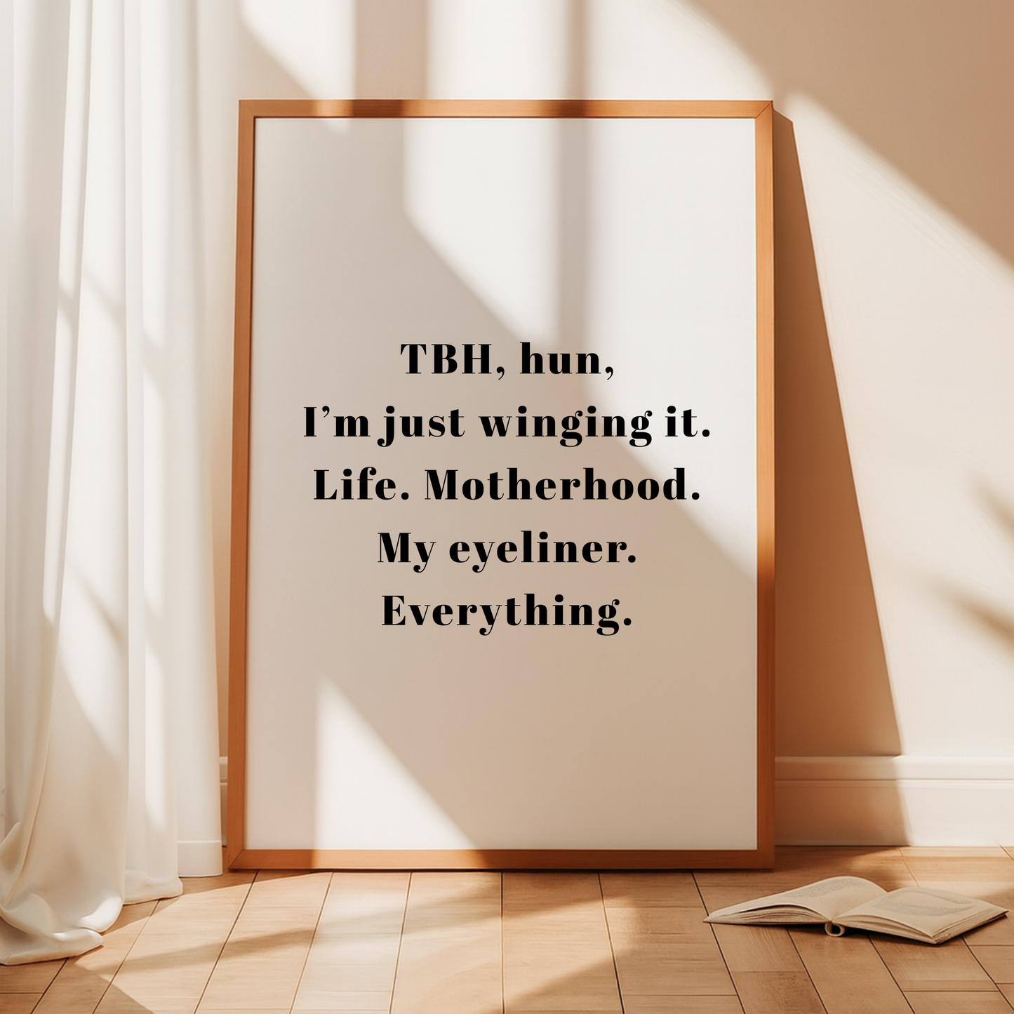 Funny Mum Life Quote Print