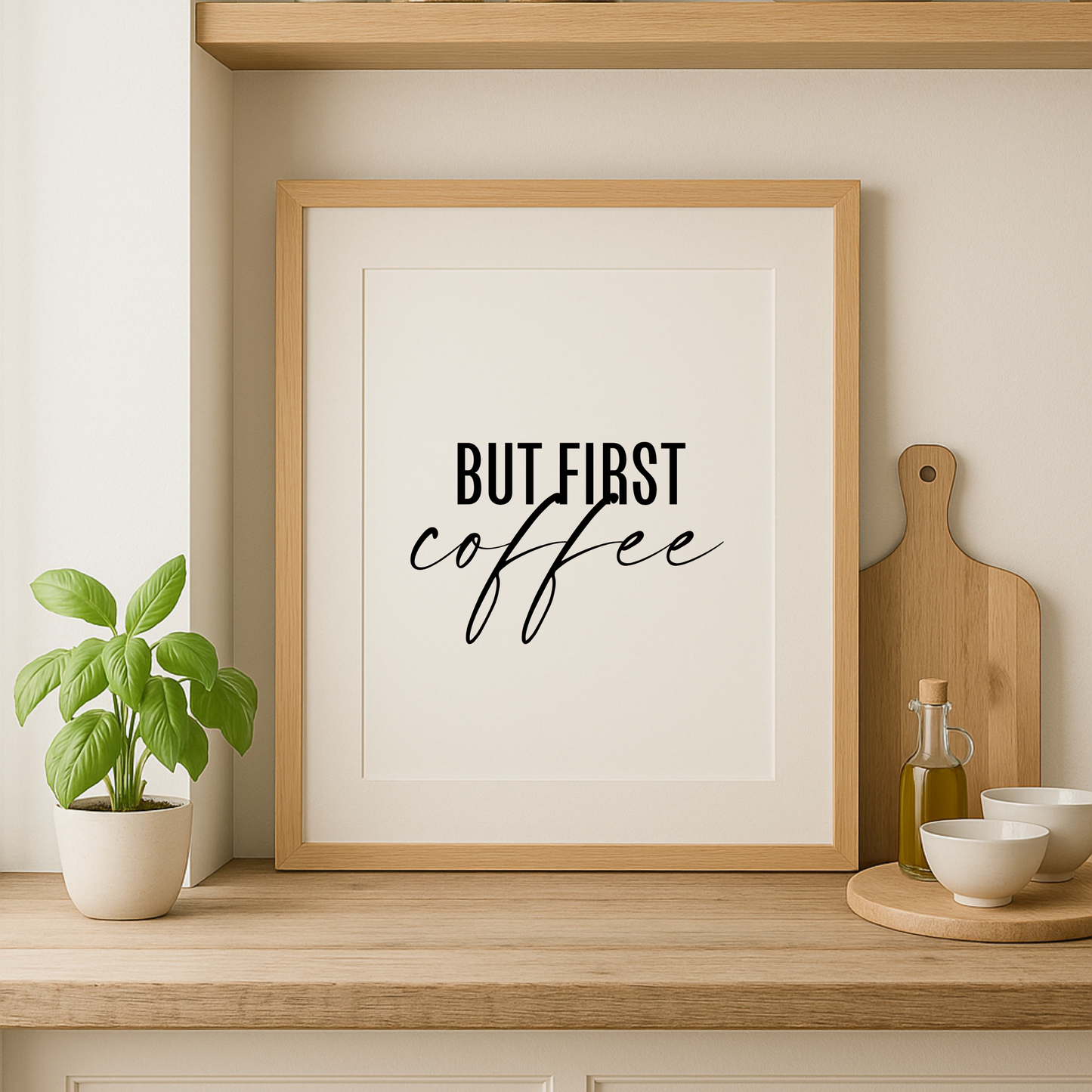 But First, Coffee Kitchen Wall Art Print