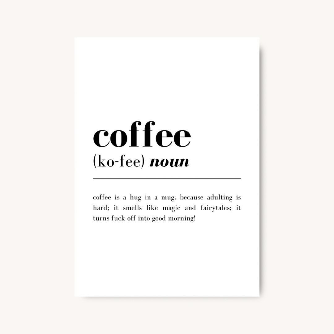 Coffee Definition Print