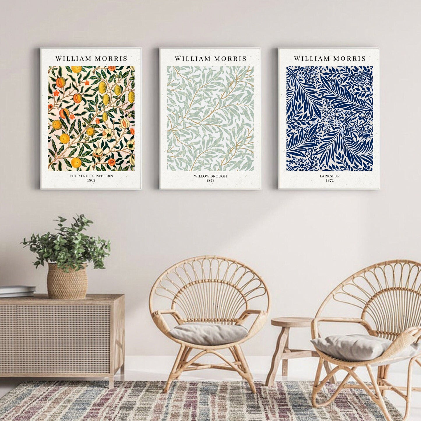 Set of 3 William Morris Art Prints