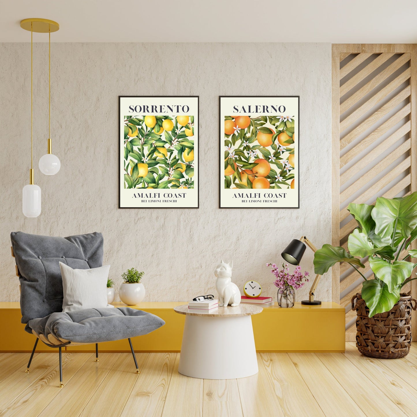 Set of 2 Sorrento & Salerno Citrus Fruit Prints
