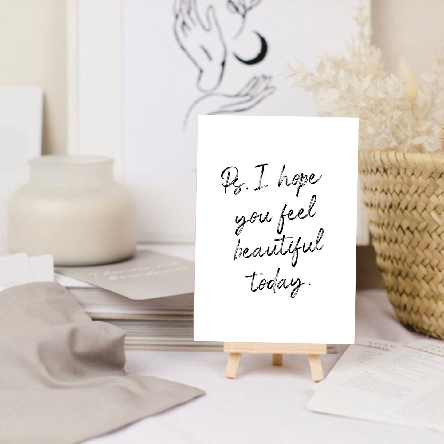 Feel Beautiful Today, A6 Greeting Card