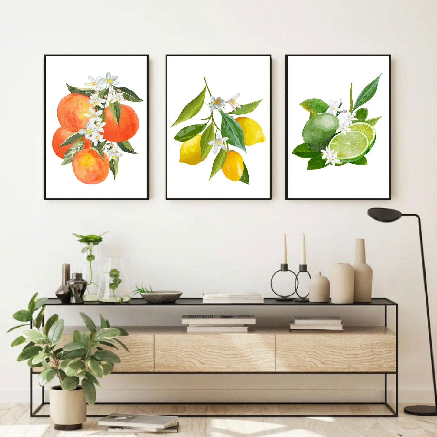 Set of 3 Citrus Fruits Prints