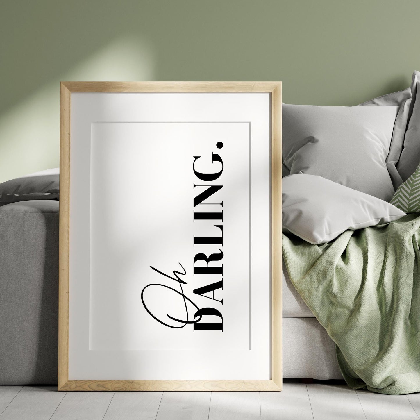 Oh Darling Typography Print