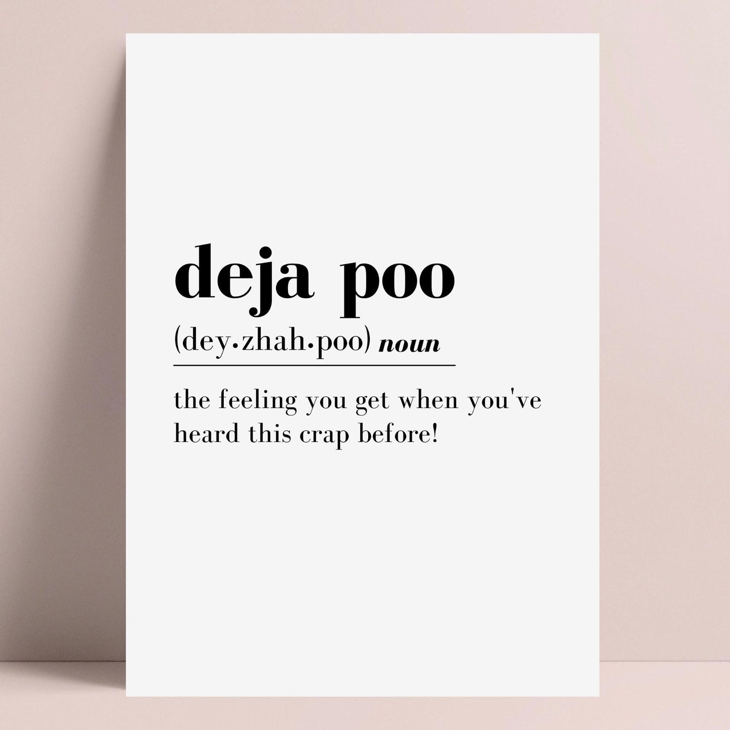 Deja Poo Definition Print