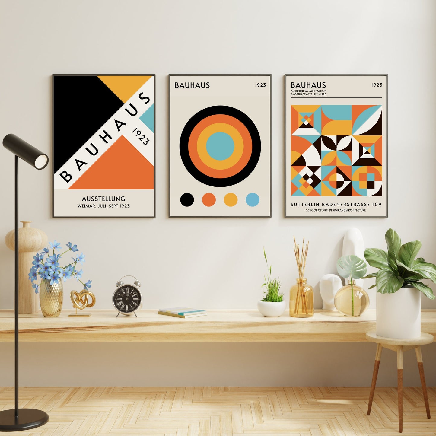 Set of 3 Bauhaus 1923 Geometry Prints