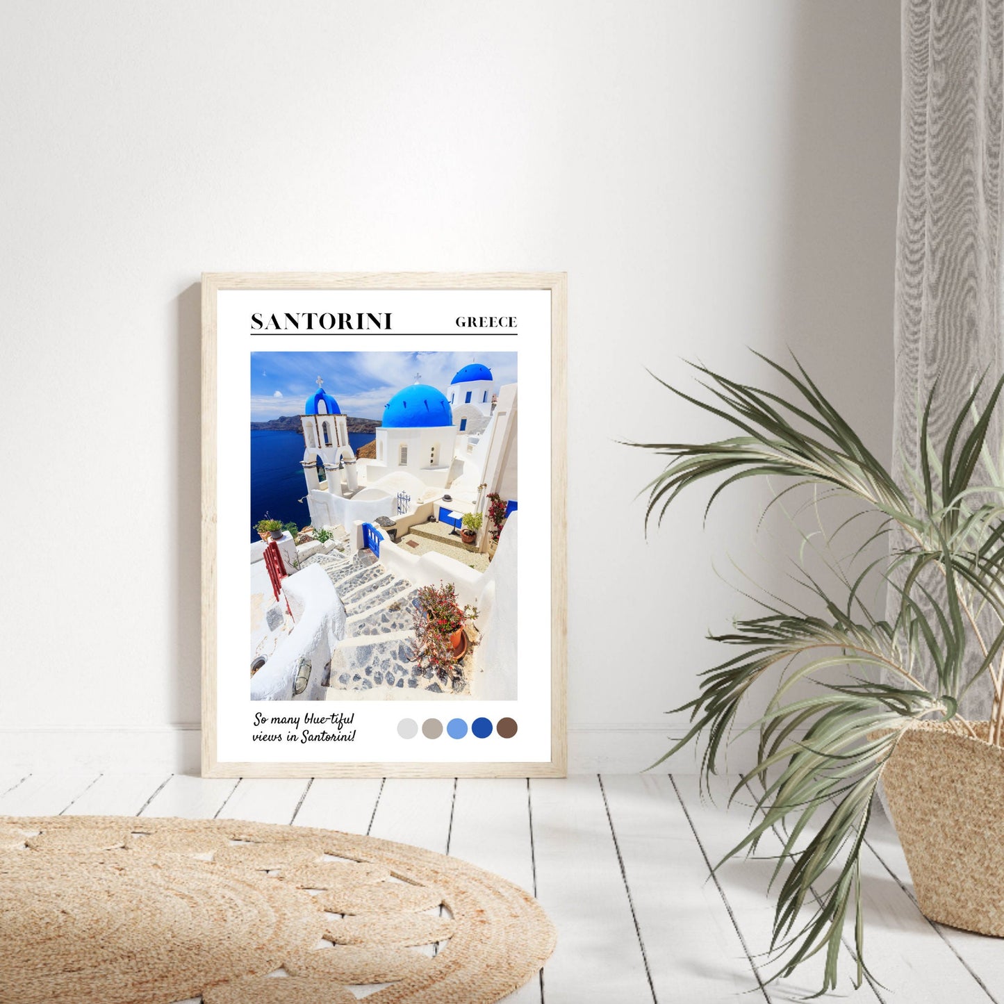 Santorini Greece Travel Print