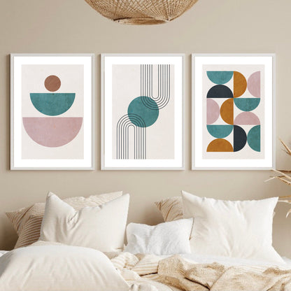 Set of 3 Modern Geometric Prints