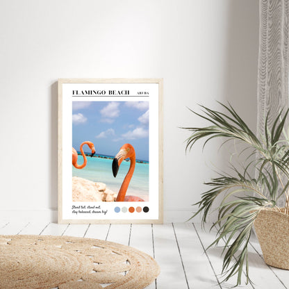 Flamingo Beach Aruba Print