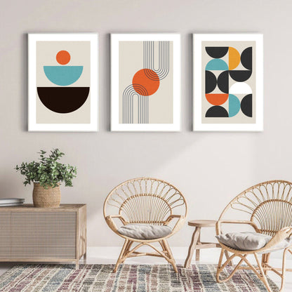 Set Of 3 Mid-Century Abstract Prints