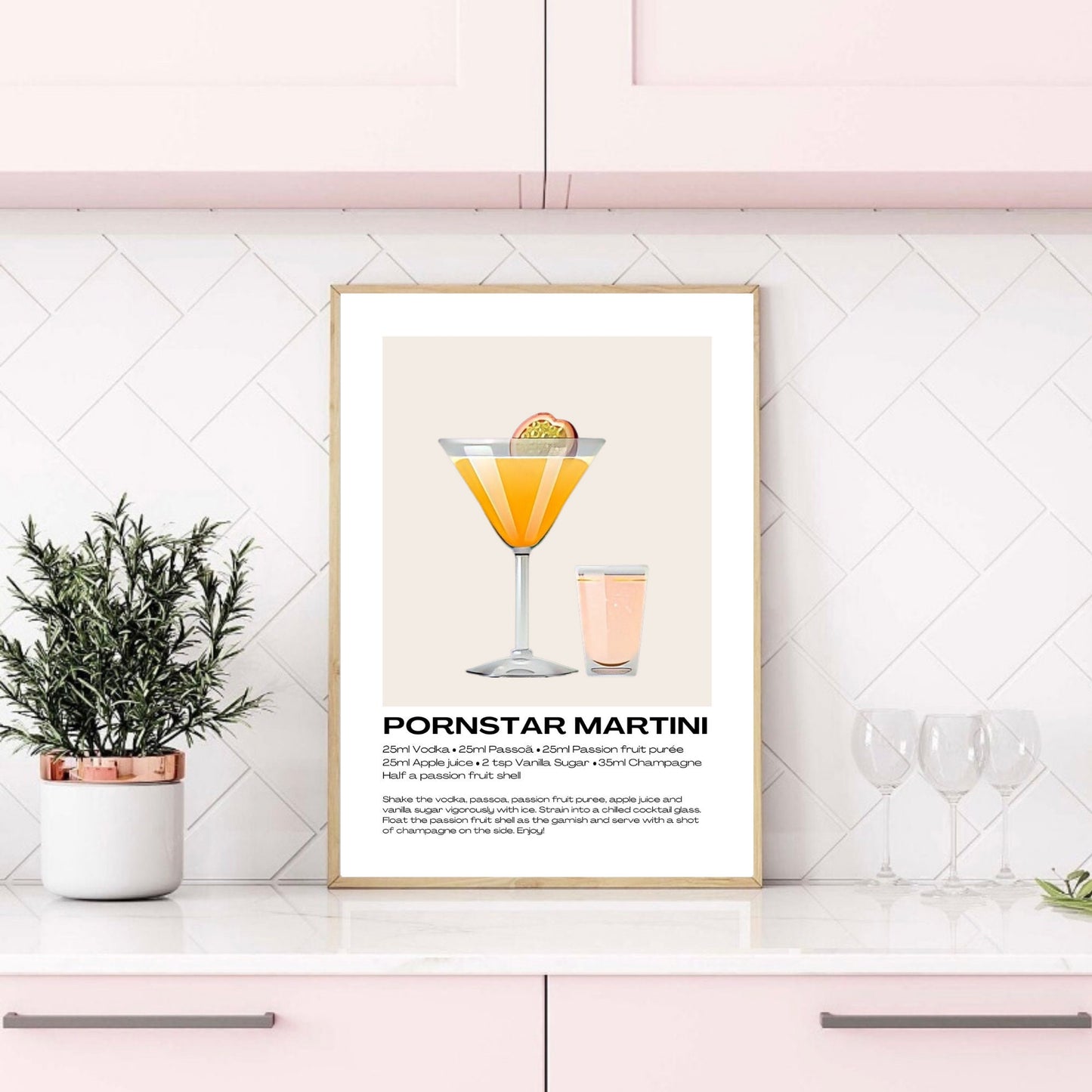 Pornstar Martini Cocktail Print