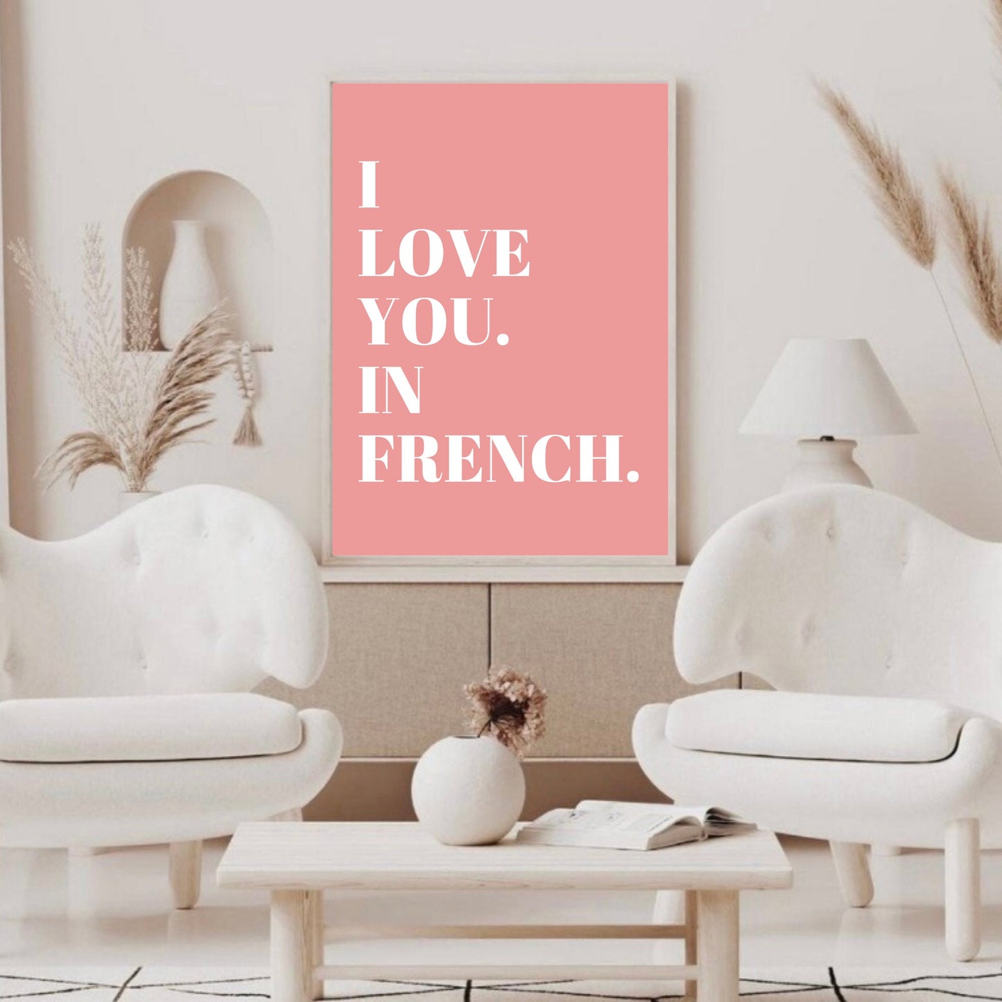 I Love You In French Quote Print