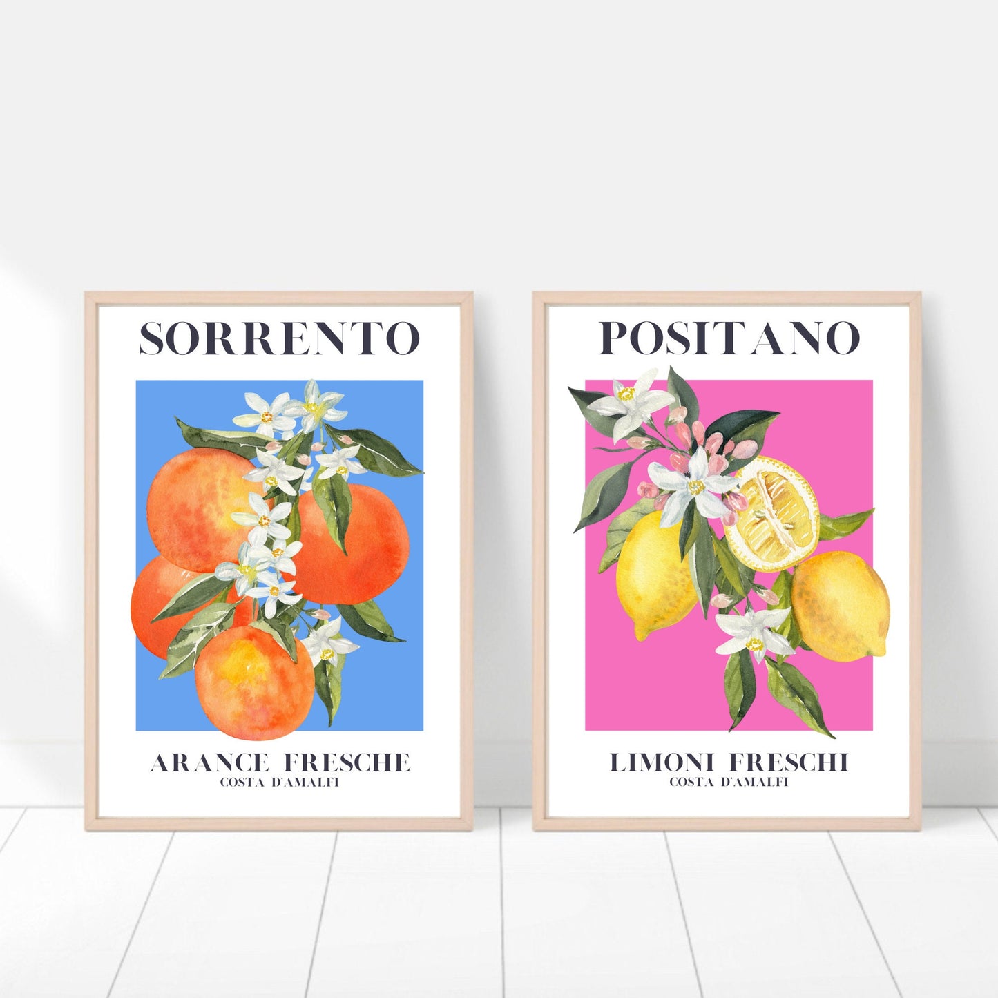 Set Of 2 Italian Citrus Fruit Prints