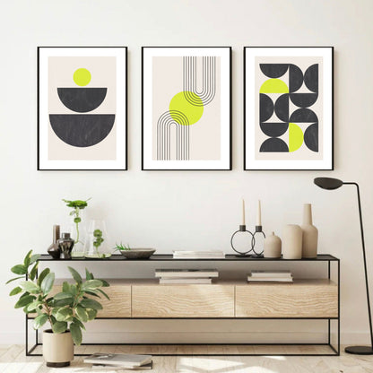 Set Of 3 Boho Abstract Prints