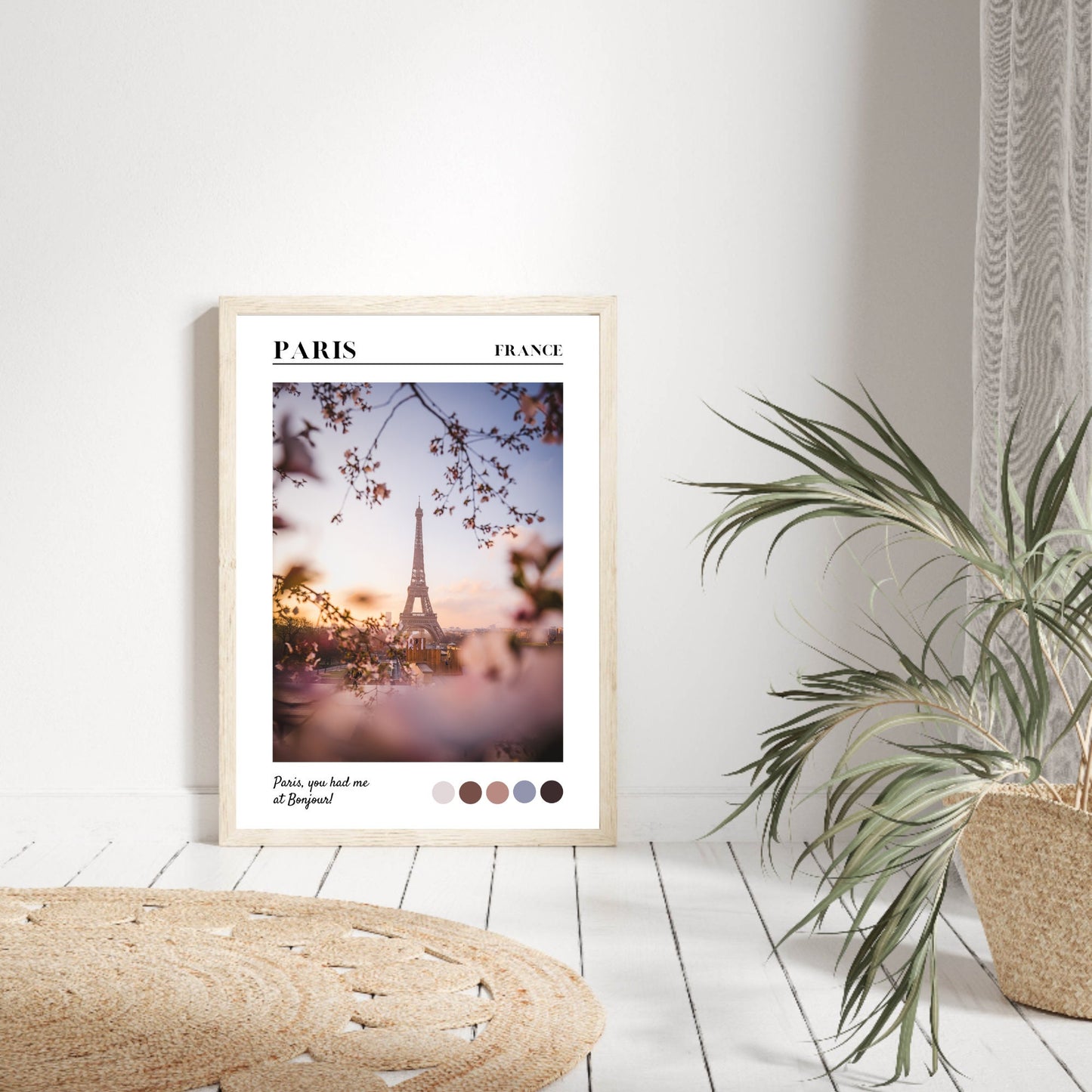 Paris Eiffel Tower Sunset Print