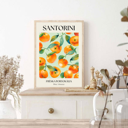 Santorini Greece Fruit Market Print