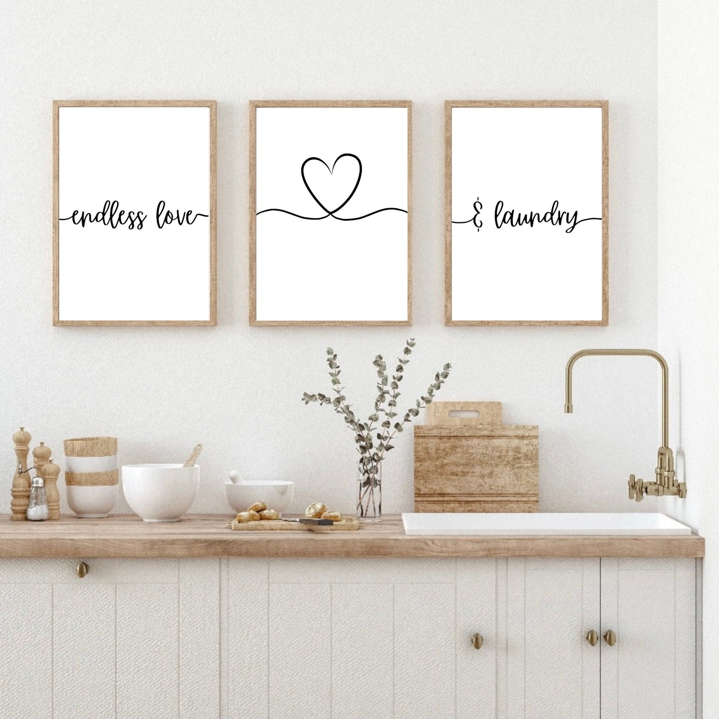 Set of 3 Endless Love & Laundry Prints