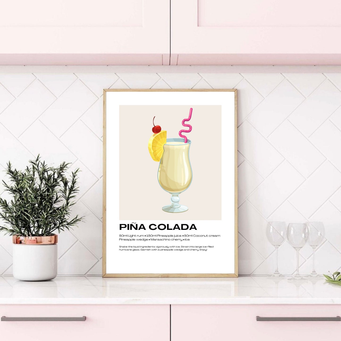 Piña Colada Cocktail Print