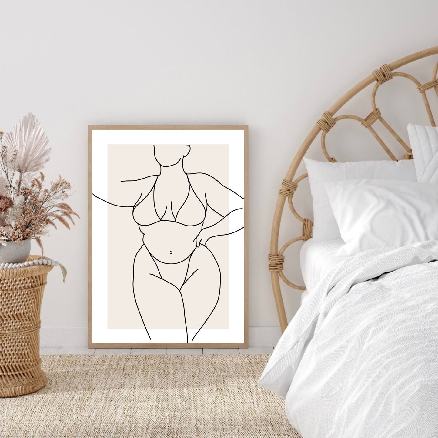 Curvy Woman Line Art Print