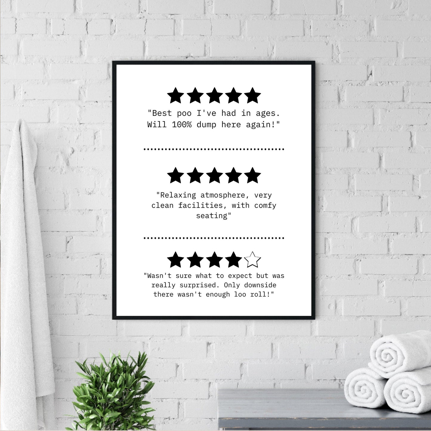 Bathroom Guest Reviews Print