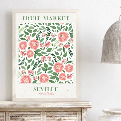 Seville Spain Fruit Market Print
