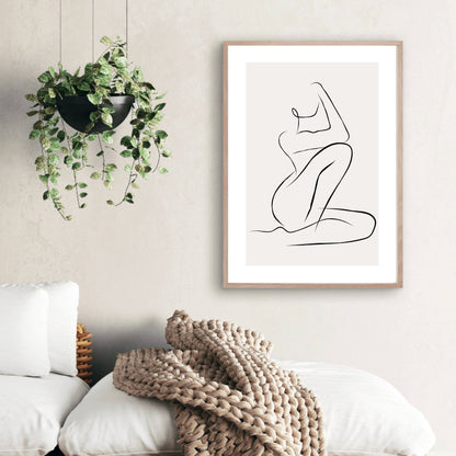 Minimalist Nude Line Art Print