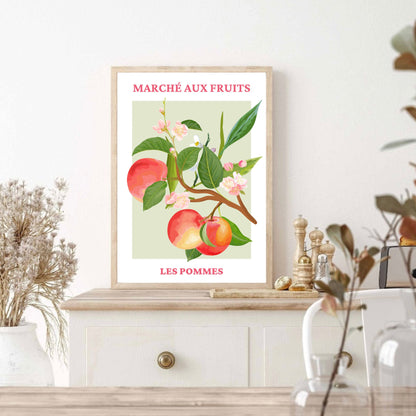 French Fruit Market Les Pommes Print