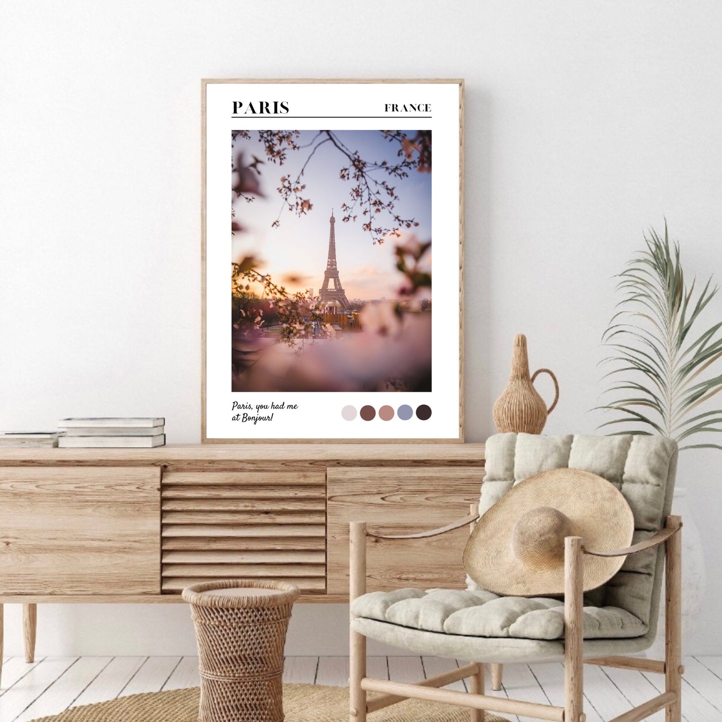 Paris Eiffel Tower Sunset Print