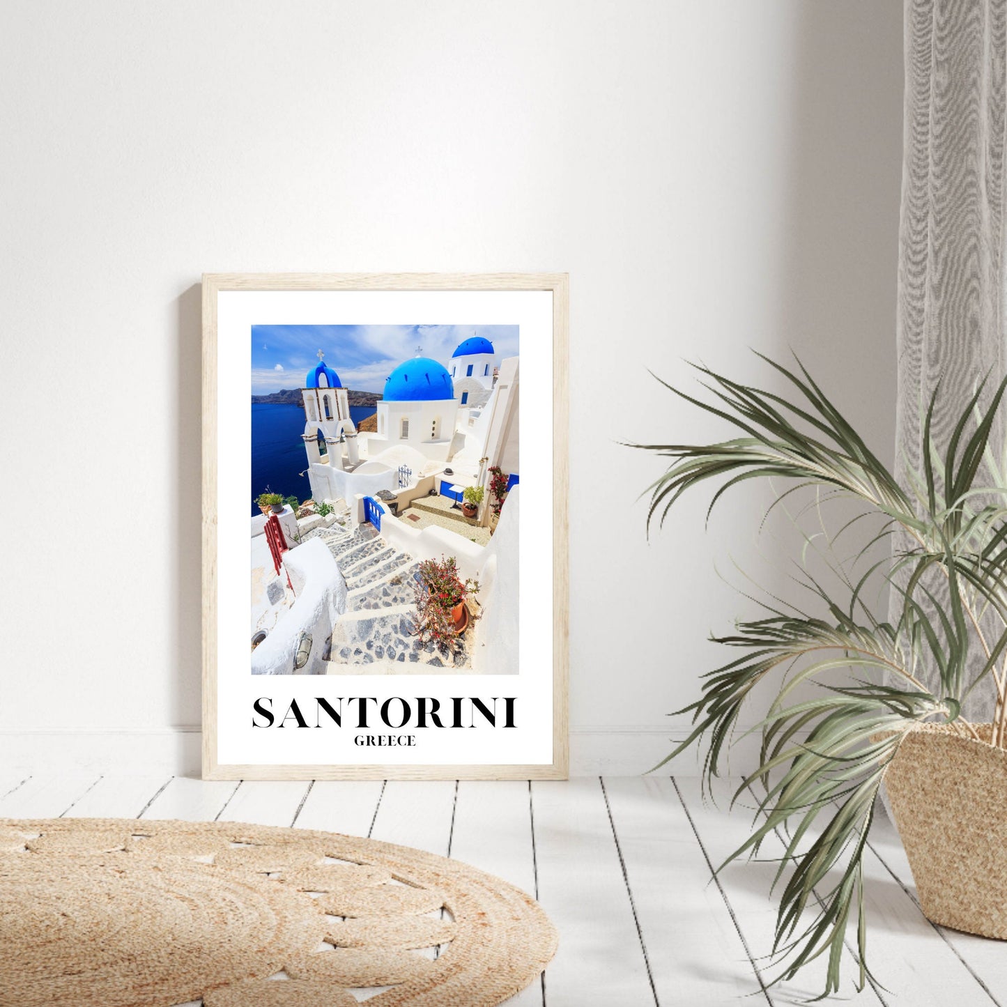 Santorini Travel Print