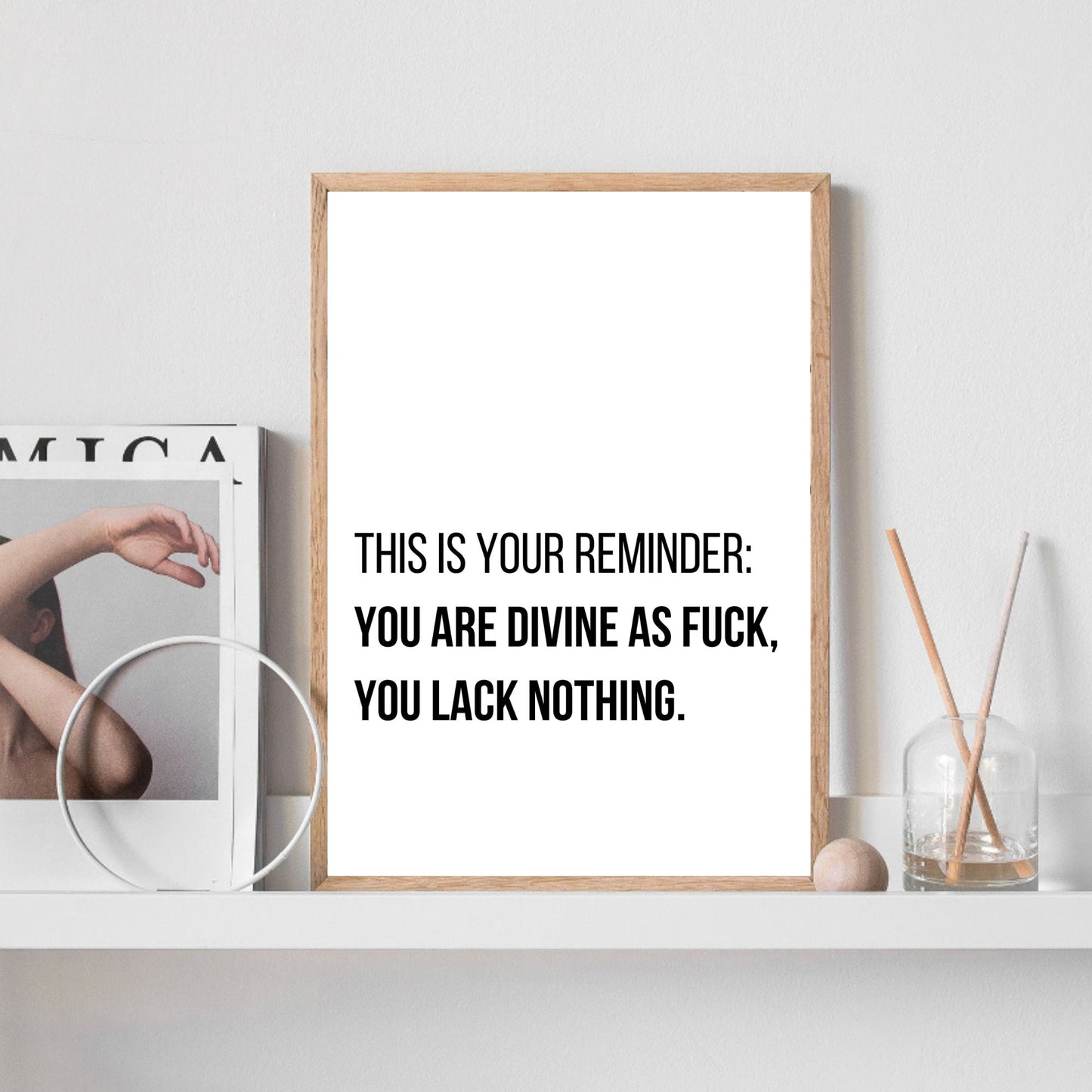 Divine As F*ck Quote Print
