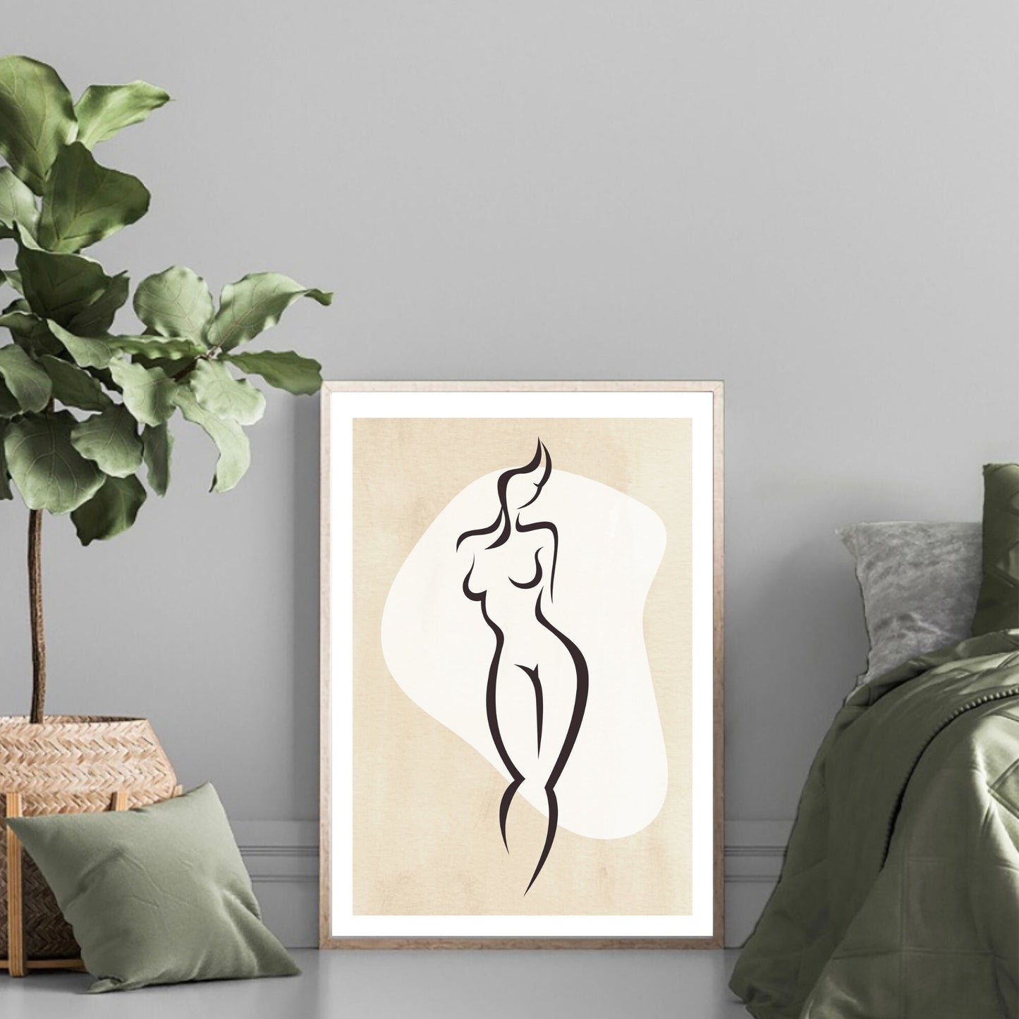 Abstract Curves Line Art Print