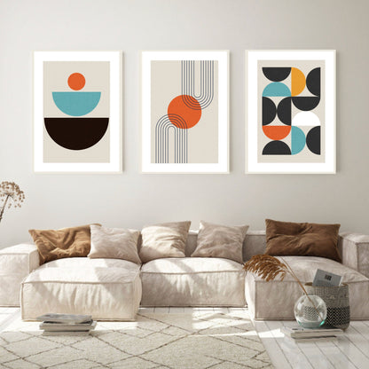 Set Of 3 Mid-Century Abstract Prints
