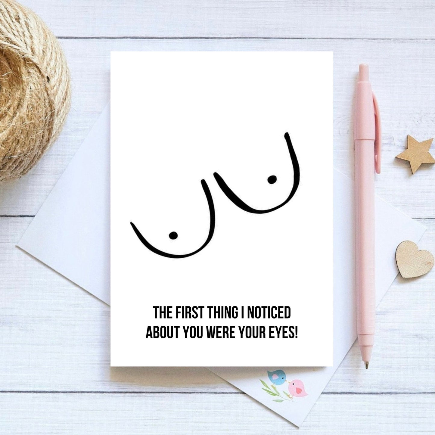 I Noticed Your Eyes, A6 Greeting Card