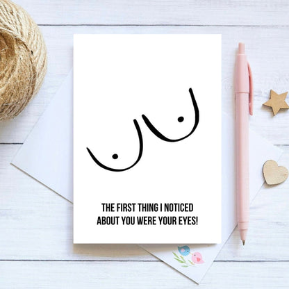 I Noticed Your Eyes, A6 Greeting Card