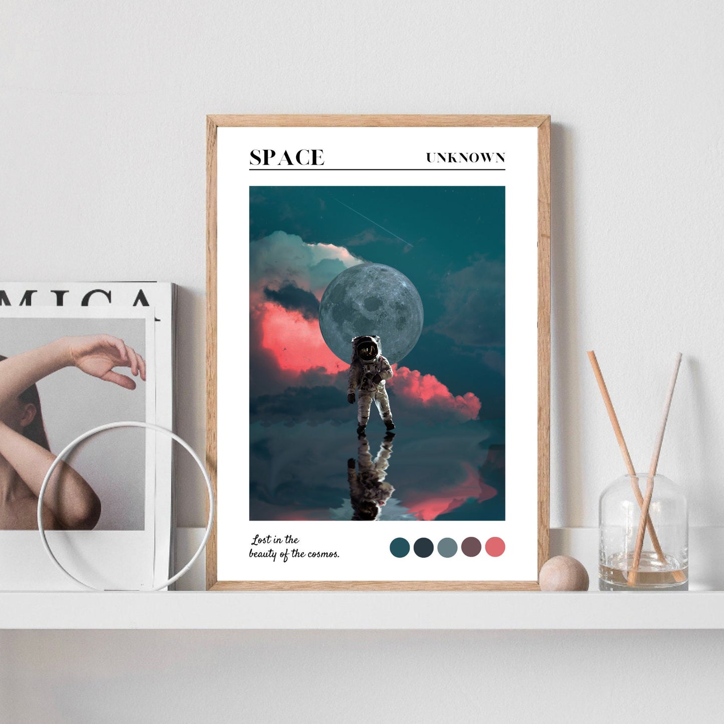 Wandering Astronaut, Cosmic Art Print