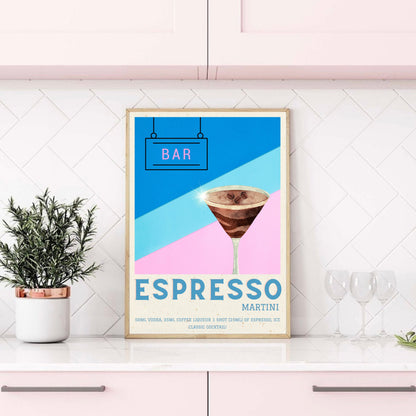 Espresso Martini Cocktail Bar Art Print