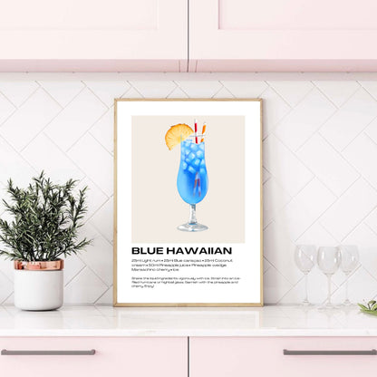 Blue Hawaiian Cocktail Print