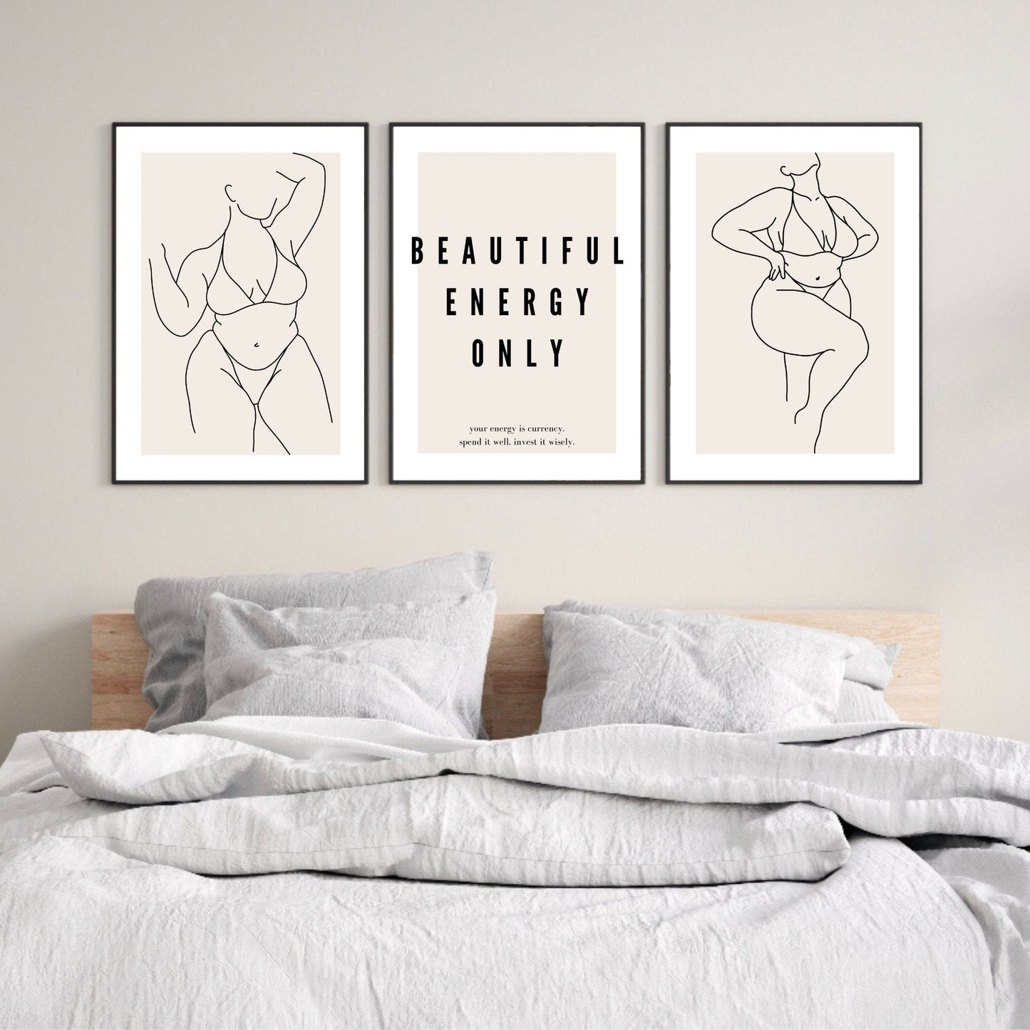 Set of 3 Beautiful Energy Only Print