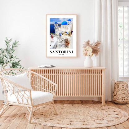 Santorini Travel Print