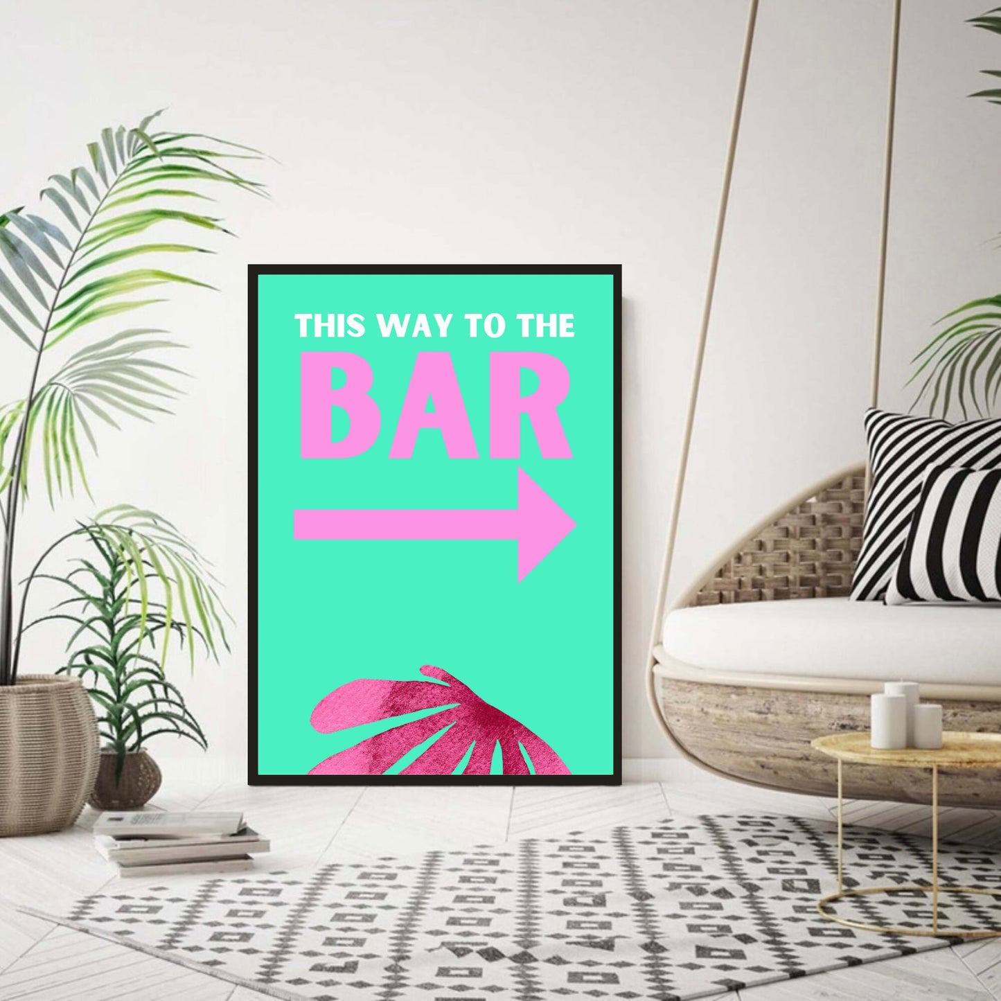 This Way to the Bar Print