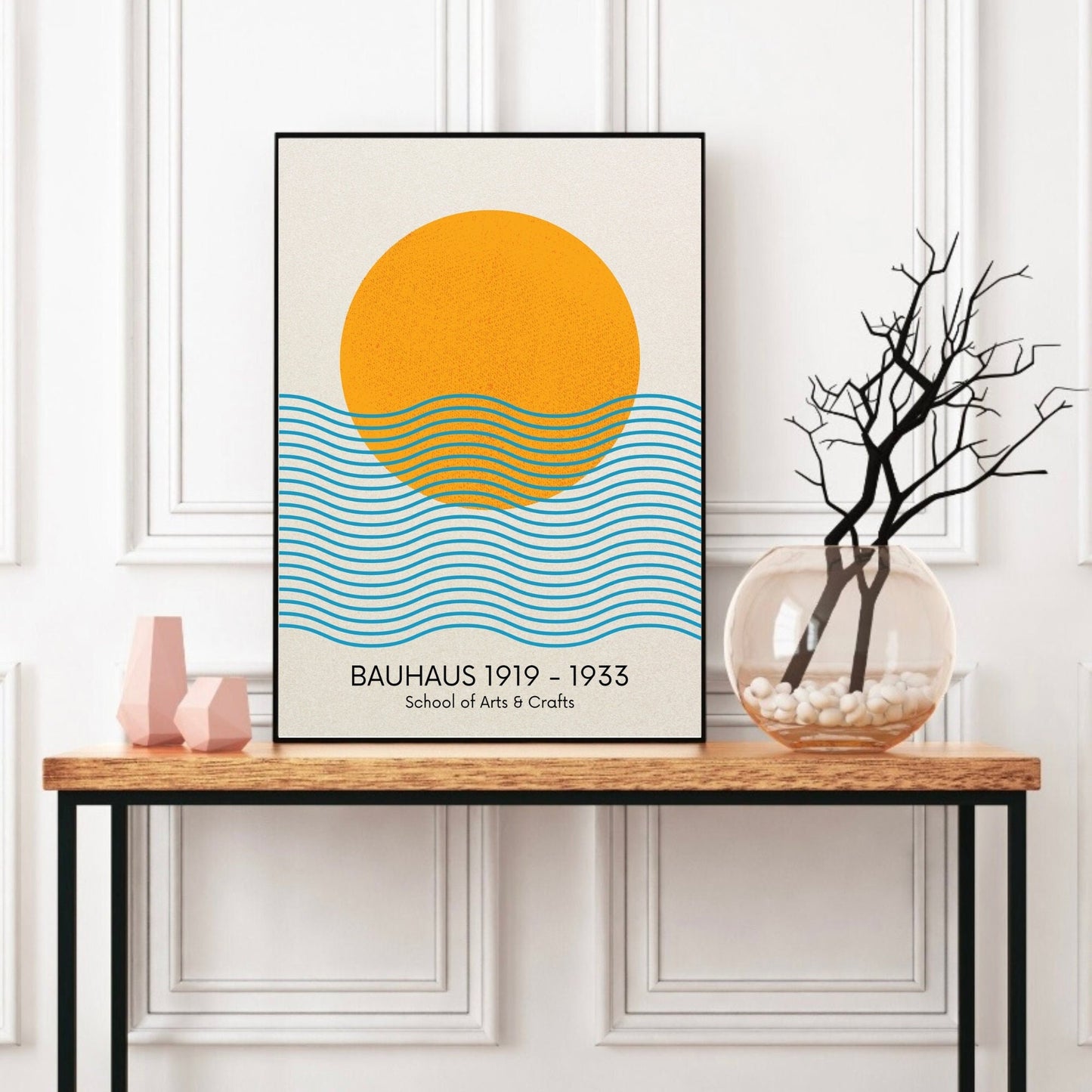 Bauhaus Sun & Waves Print