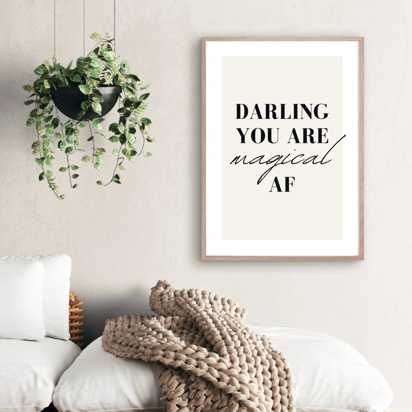 Darling You Are Magical AF Wall Art Print