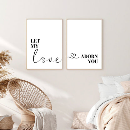 Let My Love Adorn You Set of 2 Prints