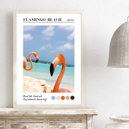 Flamingo Beach Aruba Print