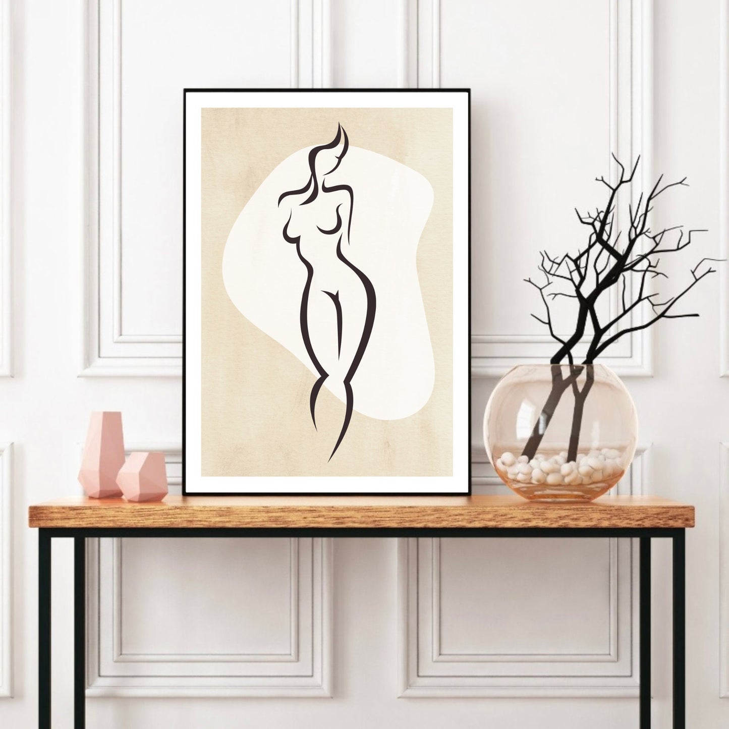 Abstract Curves Line Art Print